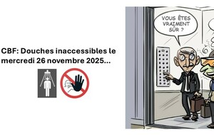 Douches inaccessibles le mercredi 26 novembre 2025